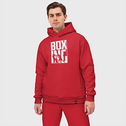 Мужской костюм оверсайз Boxing бой цвета красный — фото 2