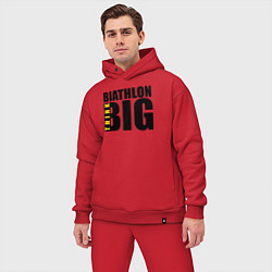 Мужской костюм оверсайз Biathlon think BIG, цвет: красный — фото 2