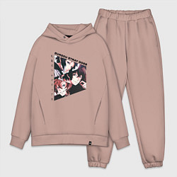 Мужской костюм оверсайз Великий из бродячих псов, Дазай Осаму, Чуя Накахар, цвет: пыльно-розовый