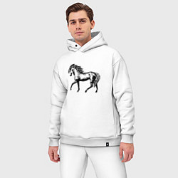 Мужской костюм оверсайз Мустанг Лошадь, цвет: белый — фото 2