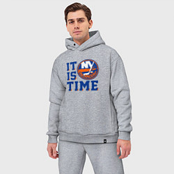 Мужской костюм оверсайз It Is New York Islanders Time Нью Йорк Айлендерс, цвет: меланж — фото 2