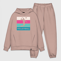 Мужской костюм оверсайз Volleyball Play, цвет: пыльно-розовый
