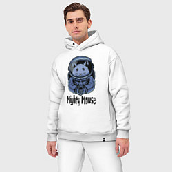 Мужской костюм оверсайз Могучий мышонок, цвет: белый — фото 2