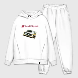 Мужской костюм оверсайз Audi Racing team Power, цвет: белый