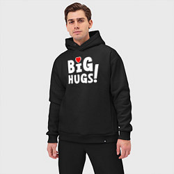 Мужской костюм оверсайз Big hugs! Крепкие объятия!, цвет: черный — фото 2