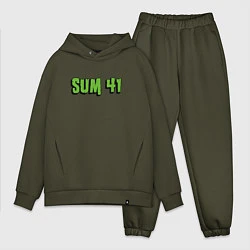 Мужской костюм оверсайз SUM41 LOGO, цвет: хаки