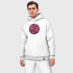 Мужской костюм оверсайз Горный Закат, цвет: белый — фото 2