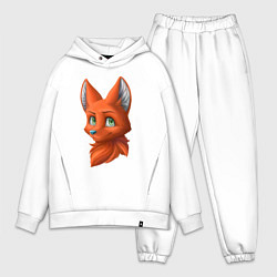 Мужской костюм оверсайз Милая лисичка Cute fox, цвет: белый