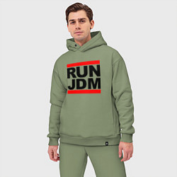 Мужской костюм оверсайз Run JDM Japan, цвет: авокадо — фото 2