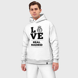 Мужской костюм оверсайз Real Madrid Love Классика, цвет: белый — фото 2