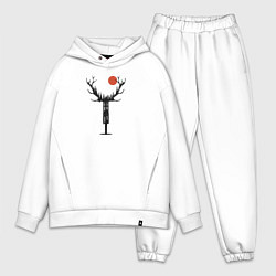 Мужской костюм оверсайз Рогатый велик, цвет: белый