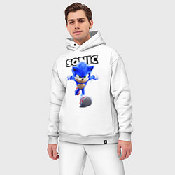 Мужской костюм оверсайз Sonic the Hedgehog 2022, цвет: белый — фото 2