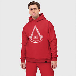 Мужской костюм оверсайз Assassins creed 3, цвет: красный — фото 2