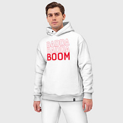 Мужской костюм оверсайз Badda Badda Boom, цвет: белый — фото 2