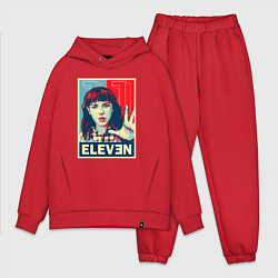 Мужской костюм оверсайз Stranger Things Eleven, цвет: красный