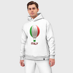 Мужской костюм оверсайз 3d aerostat Italy flag, цвет: белый — фото 2