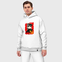 Мужской костюм оверсайз СССР - Сталин, цвет: белый — фото 2