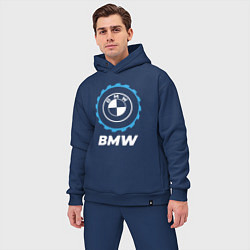 Мужской костюм оверсайз BMW в стиле Top Gear, цвет: тёмно-синий — фото 2