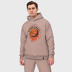Мужской костюм оверсайз Allstars Basketball, цвет: пыльно-розовый — фото 2