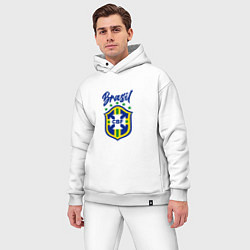 Мужской костюм оверсайз Brasil Football, цвет: белый — фото 2