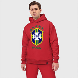 Мужской костюм оверсайз Brasil CBF, цвет: красный — фото 2
