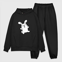 Мужской костюм оверсайз Happy Bunny, цвет: черный