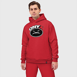 Мужской костюм оверсайз Onyx - black logo, цвет: красный — фото 2