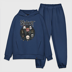 Мужской костюм оверсайз Slipknot art fan, цвет: тёмно-синий