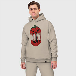 Мужской костюм оверсайз Агрессивный красный помидор, цвет: миндальный — фото 2