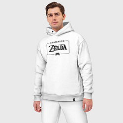 Мужской костюм оверсайз Zelda gaming champion: рамка с лого и джойстиком, цвет: белый — фото 2