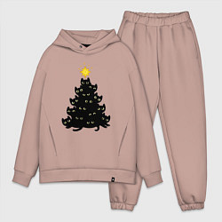 Мужской костюм оверсайз Котоёлка, цвет: пыльно-розовый