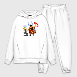 Мужской костюм оверсайз Пьяные викинги не опасны, цвет: белый