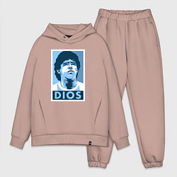 Мужской костюм оверсайз Dios Maradona, цвет: пыльно-розовый