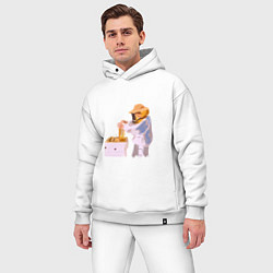 Мужской костюм оверсайз Пчеловод и его пасека, цвет: белый — фото 2