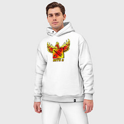 Мужской костюм оверсайз Дота 2 - огненный феникс, цвет: белый — фото 2