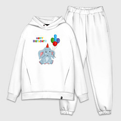 Мужской костюм оверсайз Слоник день рождения с шариками