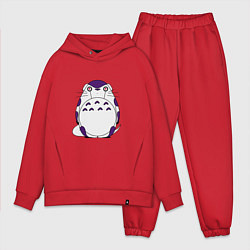 Мужской костюм оверсайз Totoro Frieza, цвет: красный