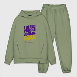 Мужской костюм оверсайз Lakers nation, цвет: авокадо