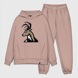 Мужской костюм оверсайз Deer mood, цвет: пыльно-розовый