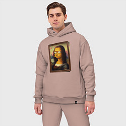 Мужской костюм оверсайз Mona Simpson, цвет: пыльно-розовый — фото 2