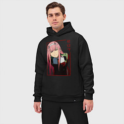 Мужской костюм оверсайз Zero Two anime girl, цвет: черный — фото 2