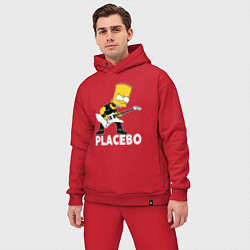 Мужской костюм оверсайз Placebo Барт Симпсон рокер, цвет: красный — фото 2
