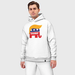 Мужской костюм оверсайз Trump elephant, цвет: белый — фото 2