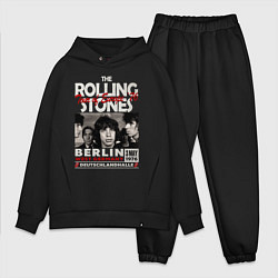 Мужской костюм оверсайз The Rolling Stones rock, цвет: черный