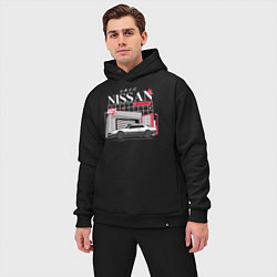 Мужской костюм оверсайз Nissan Skyline sport, цвет: черный — фото 2