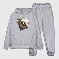 Мужской костюм оверсайз Бригада Deep Rock Galactic, цвет: меланж