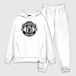 Мужской костюм оверсайз Manchester United black, цвет: белый