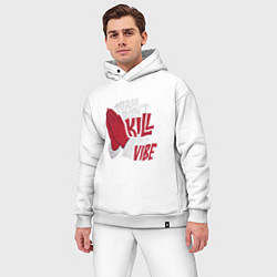 Мужской костюм оверсайз Dont kill my vibe, цвет: белый — фото 2