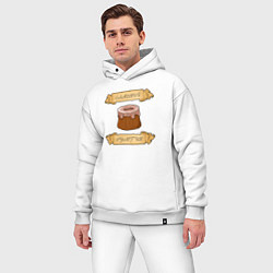 Мужской костюм оверсайз Сладкий рулетик, цвет: белый — фото 2