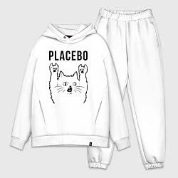 Мужской костюм оверсайз Placebo - rock cat, цвет: белый